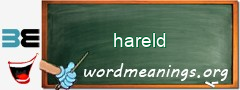 WordMeaning blackboard for hareld